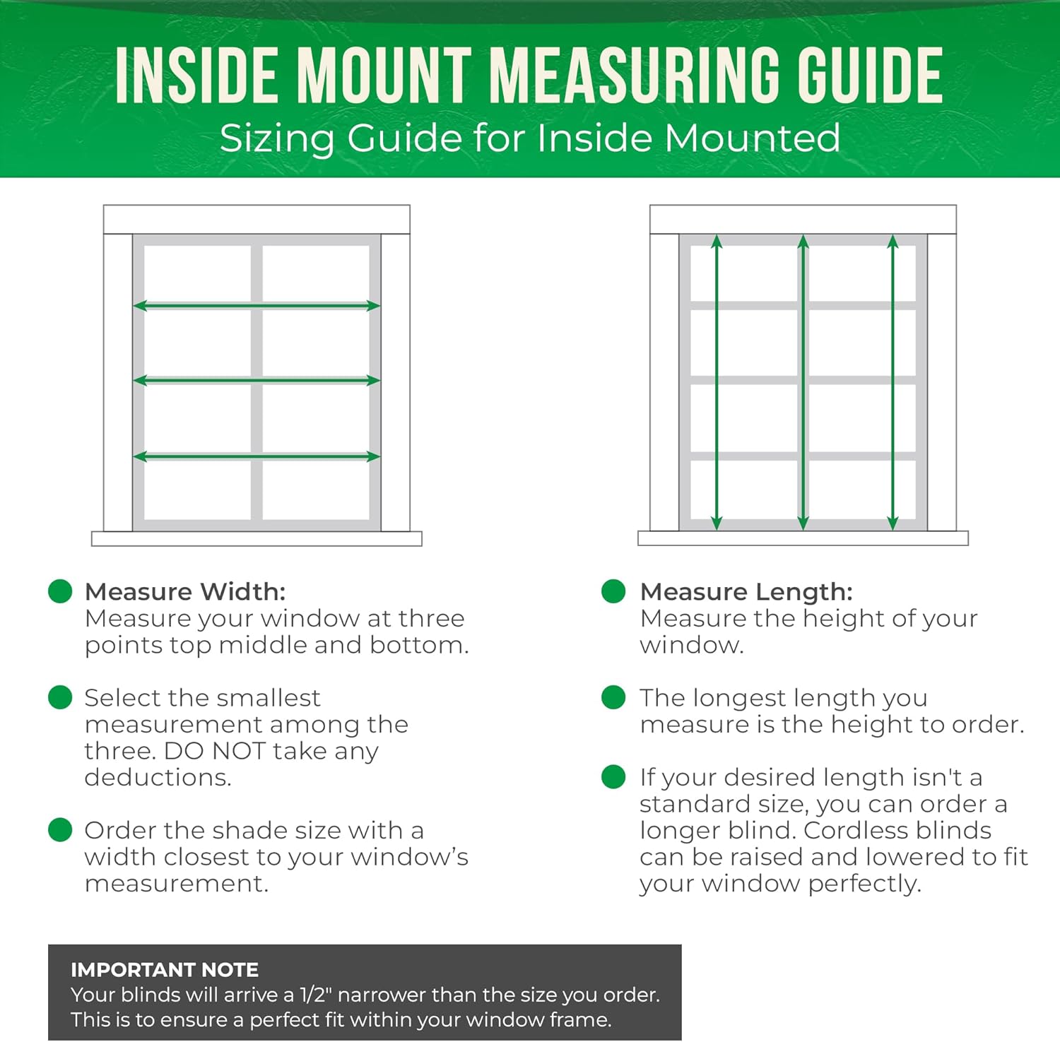 Calyx Interiors 2.5-Inch Cordless Faux Wood Blinds, White Room Darkening No-Holes Window Blinds for Indoor Windows